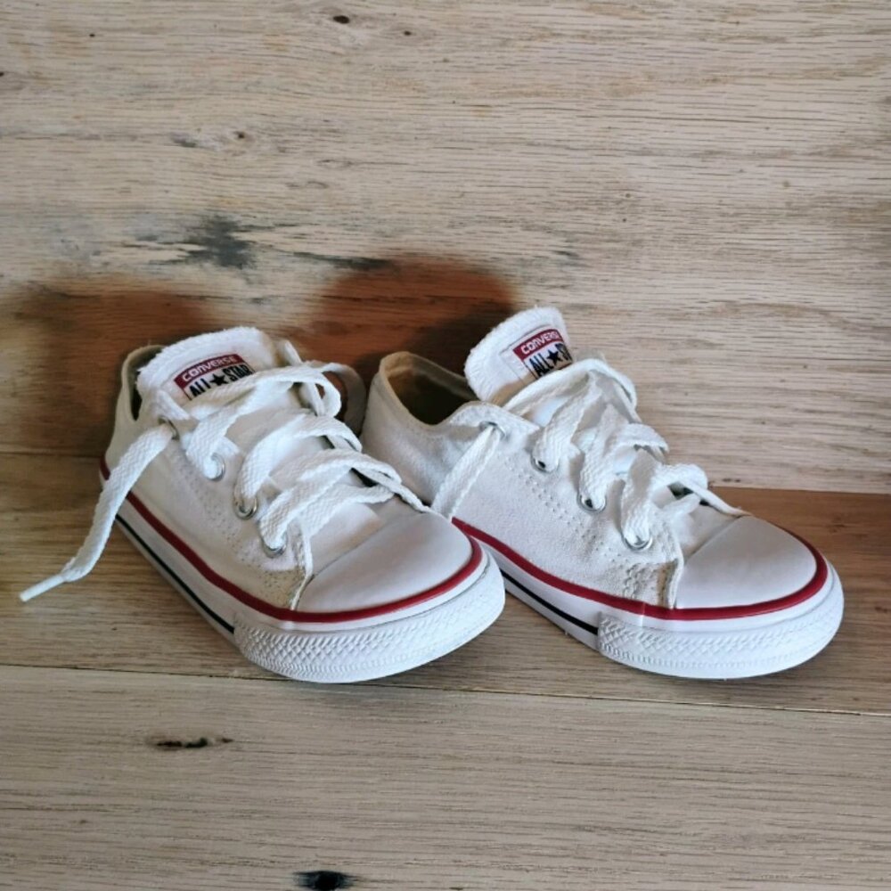 Girls White Converse shoes